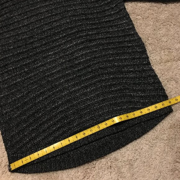 Calvin Klein Jeans Charcoal Metallic Knit Shaker Sweater - Picture 14 of 16